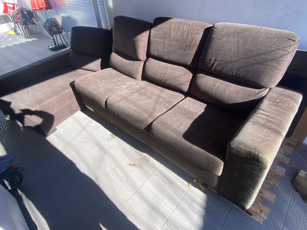 Sofá 3 lugares mais chaise longue