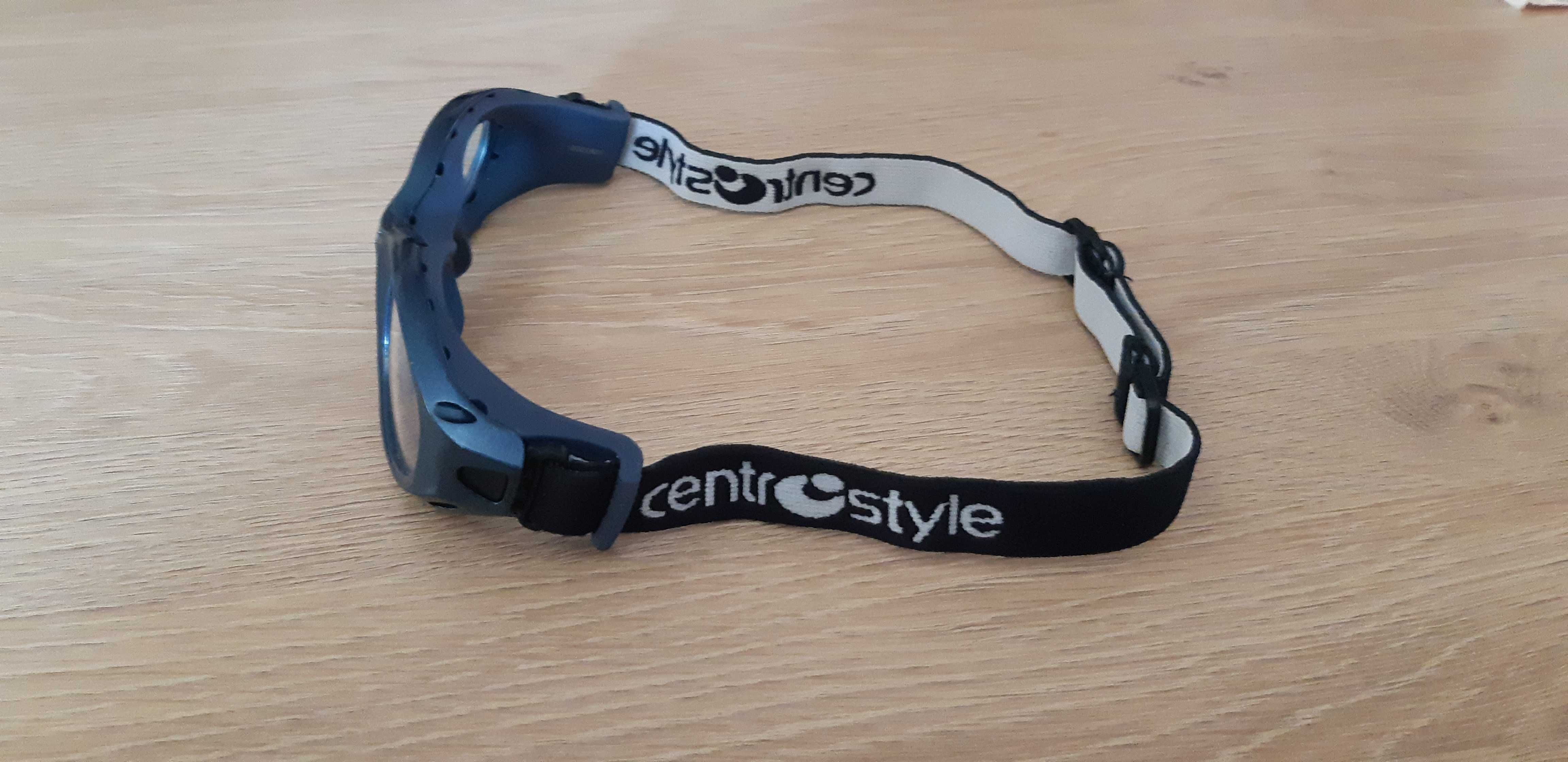 Okulary sportowe granatowe centrostyle r. M