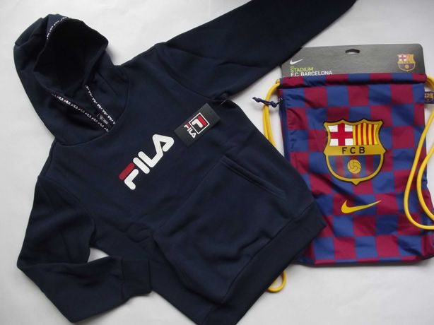 Fila bluza z kapturem + FC Barcelona Nike worek