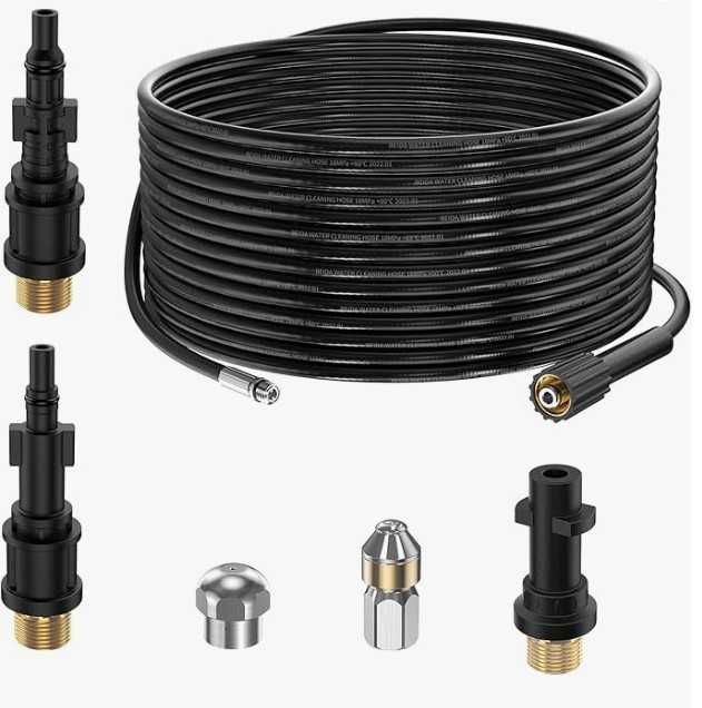 Wąż do czyszczenia rur 15m do myjek Karcher K2-K7 max 180bar SEWWER