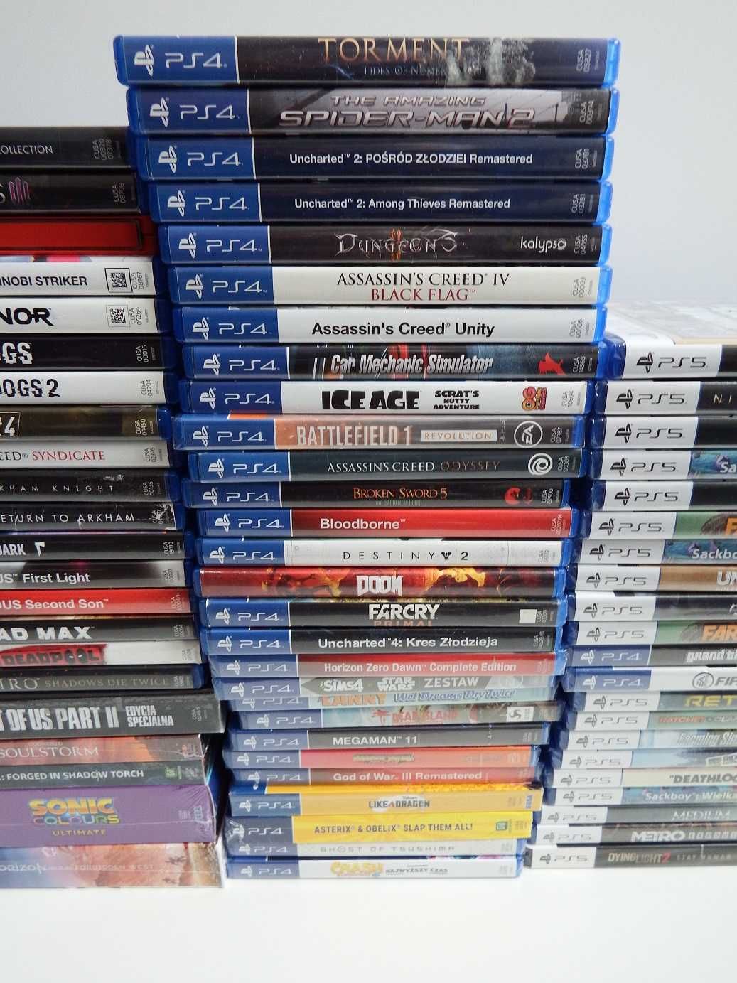 GRY PS4 PS5 GTA5 RDR2 Wiedźmin Spiderman Diablo Hitman COD GOW