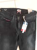 nowe -firmowe spodnie damskie -TOMMY HILFIGER-XS/S-28/32-elastyczne