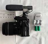 Canon 550D + Prof. Stereo Microphone + Canon EF-S 18-55mm IS STM