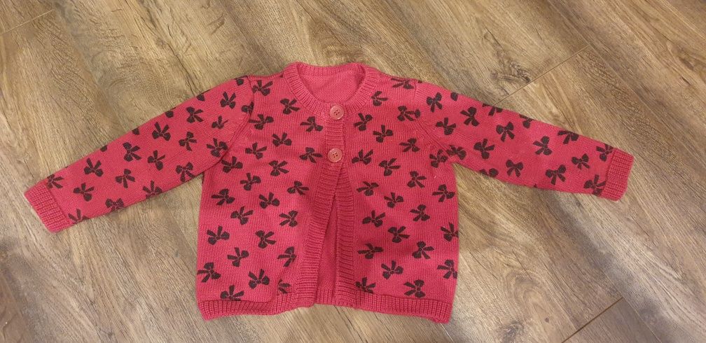 Matalan sweter sweterek 80 czerwony kokarda