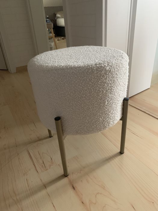 Nowy puf pufa bouclé złote nóżki nowa tanio