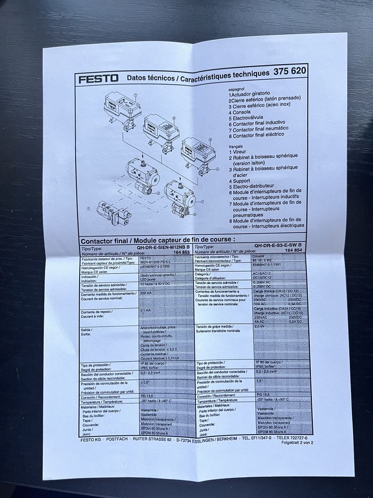 Кінцевий виключатель Festo QH-DR-E-S3-E-SW B