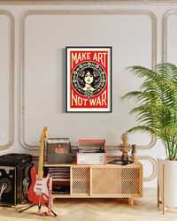 Litografia offset Obey - “Make Art not war”