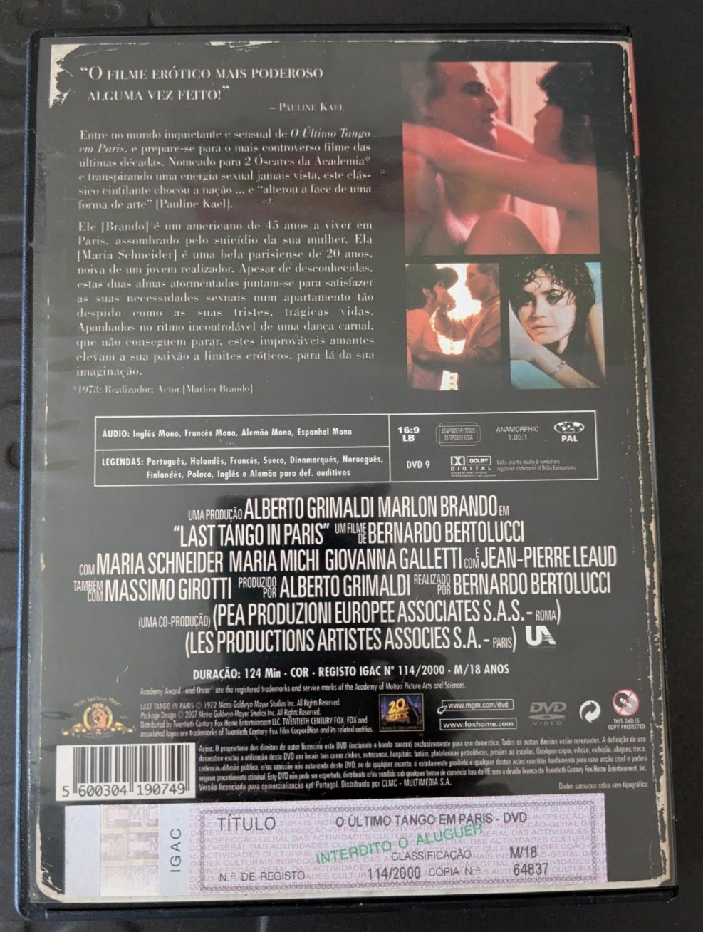 DVD o último tango em paris