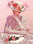 haft diamentowy diamond painting mozaika dama kobieta elegancka 30x40