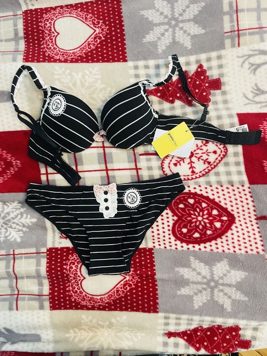 Gisela бавовняний комплект, бюстик пуш ап push up   70В / трусики S