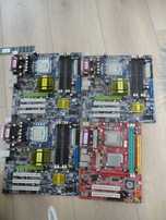 Zestaw 4 płyt głównych + procesorów LGA 775