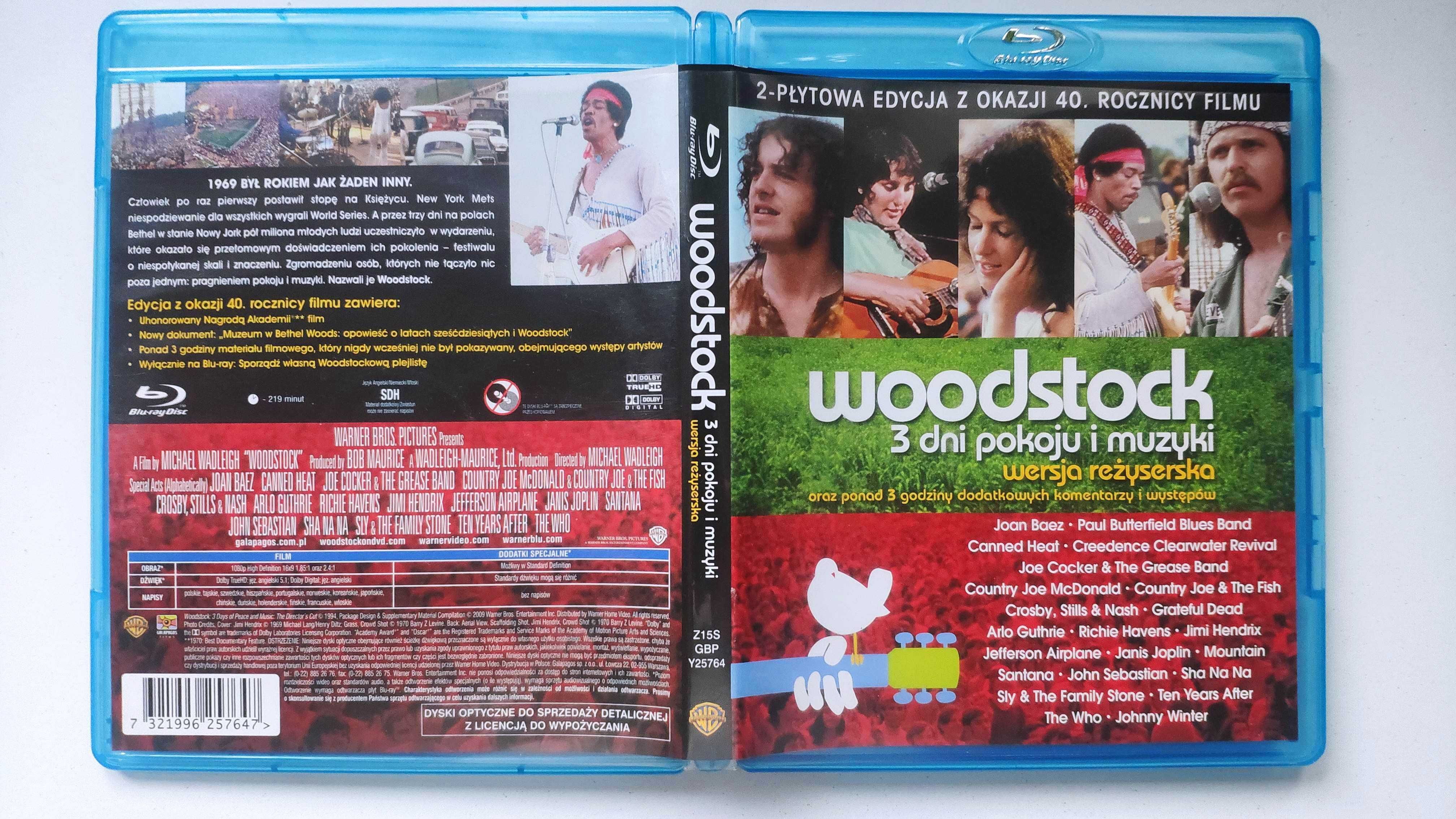 Woodstock 3 dni pokoju i muzyki BLU-RAY