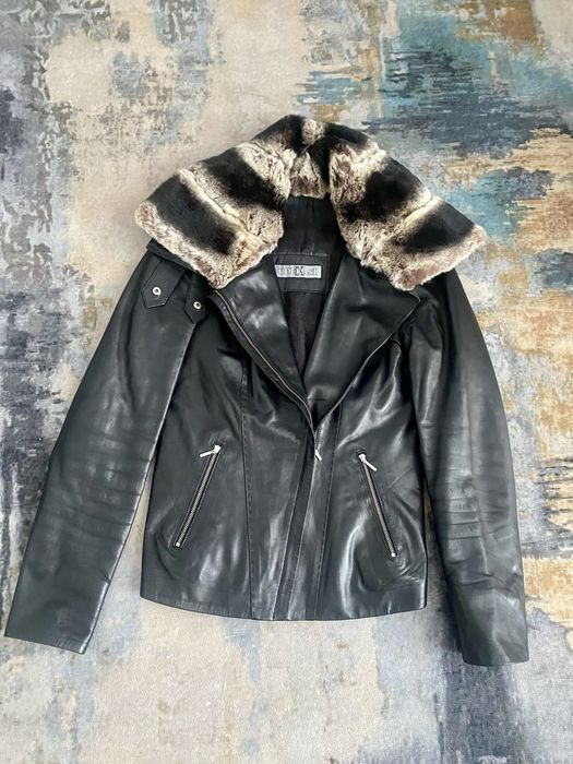 Skórzsna kurtka z prawdziwego futra