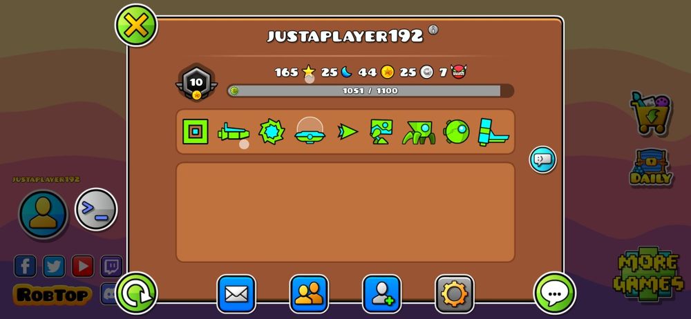 Продаю аккаунт у Geometry Dash