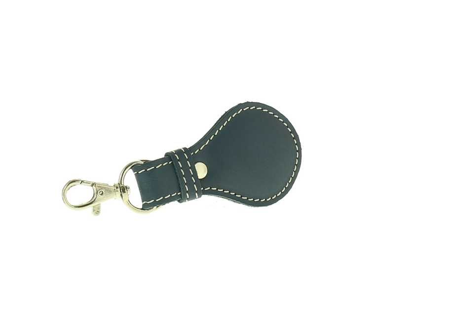 Breloczek do kluczy ze skóry naturalnej brelok granatowy PL PRODUKT