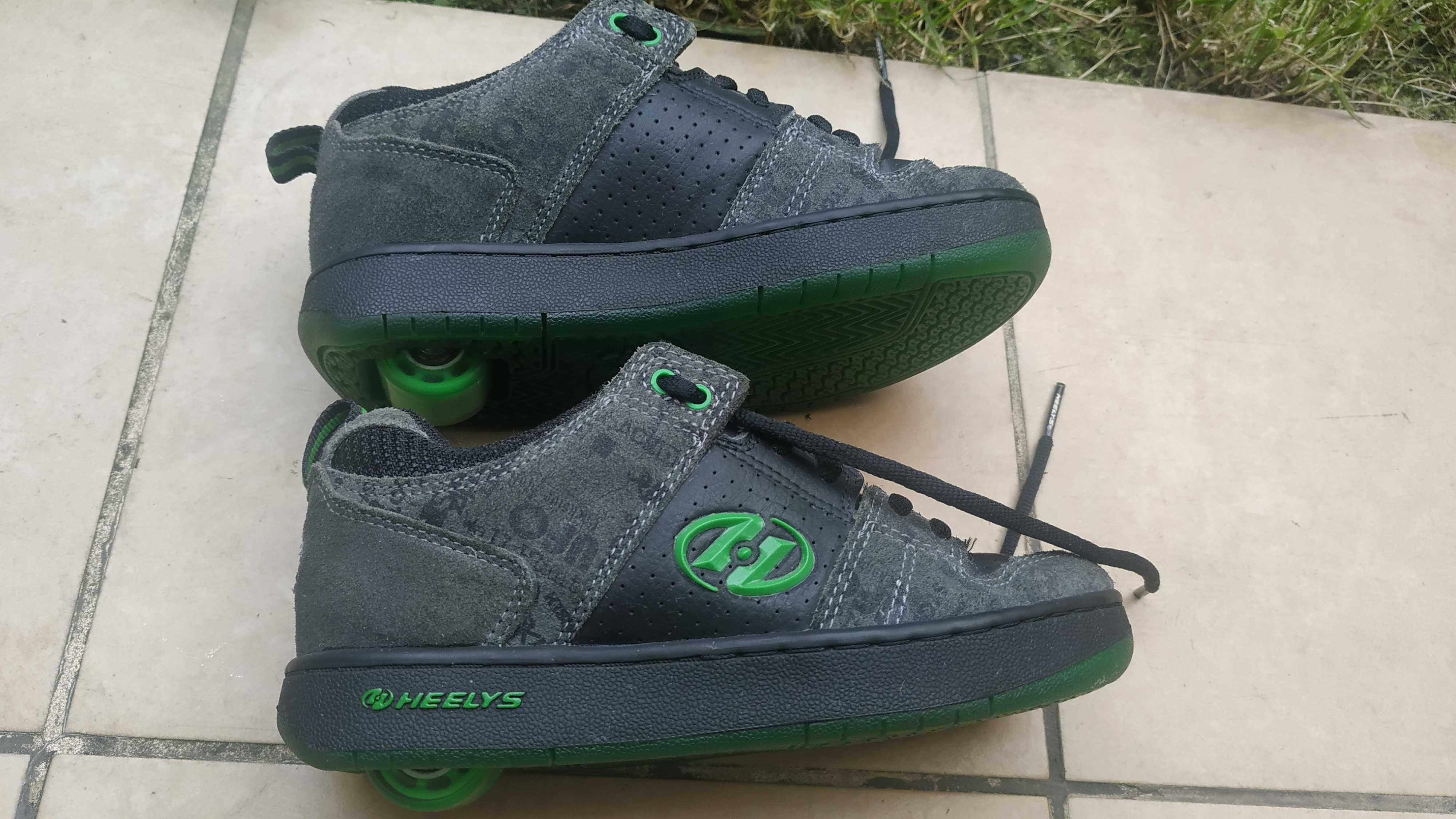 Buty Heelys Butorolki UK2, EUR34, cm 21, czarny, zielony