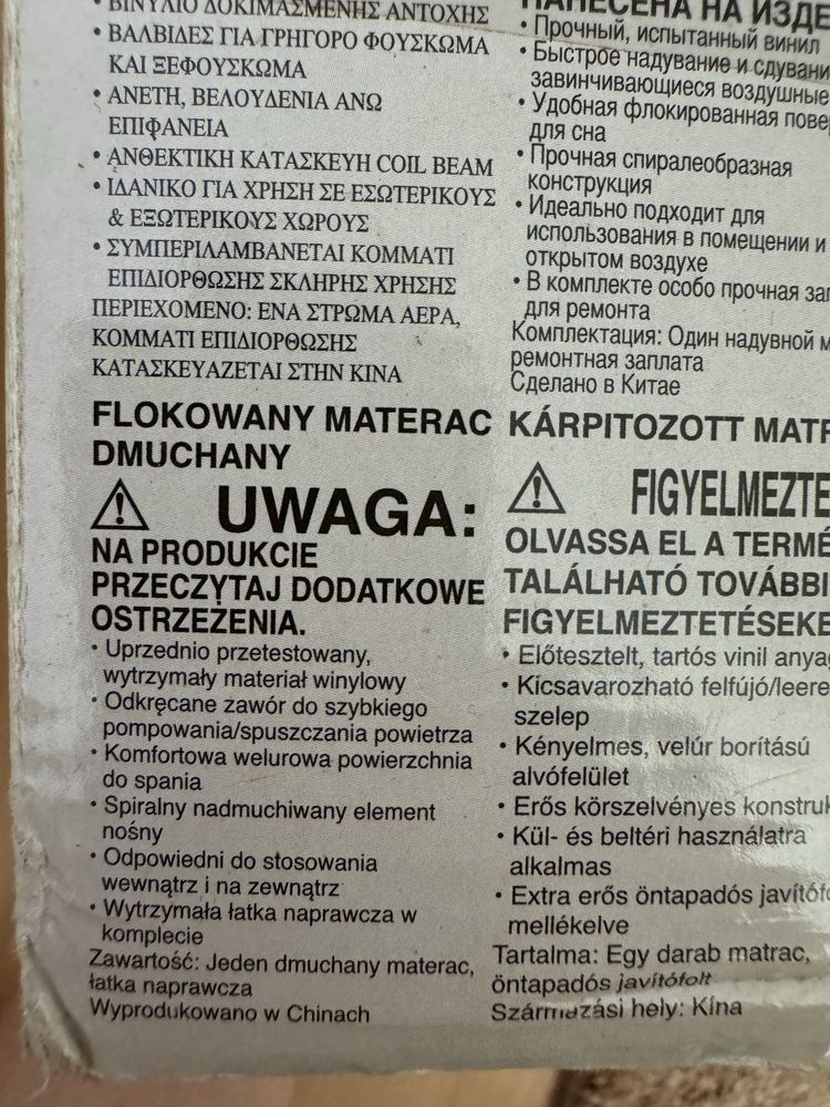 comfort quest materac pojedyńczy błekitny bestway 185x76 cm