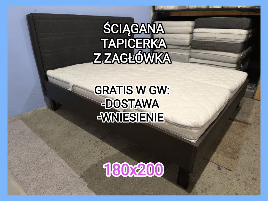 Łóżko 180x200 Ikea Oppland + Materac H3/H4 SOLIDNE Gratis w GW DOSTAWA