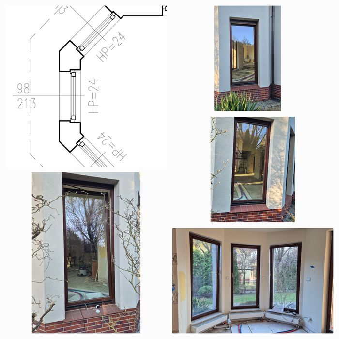 Okna drewniane z roletami. drewniane do demontażu lub po Wrocław orzec