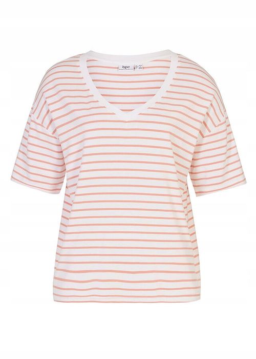 B.P.C t-shirt z wiskozy w paski 48/50.