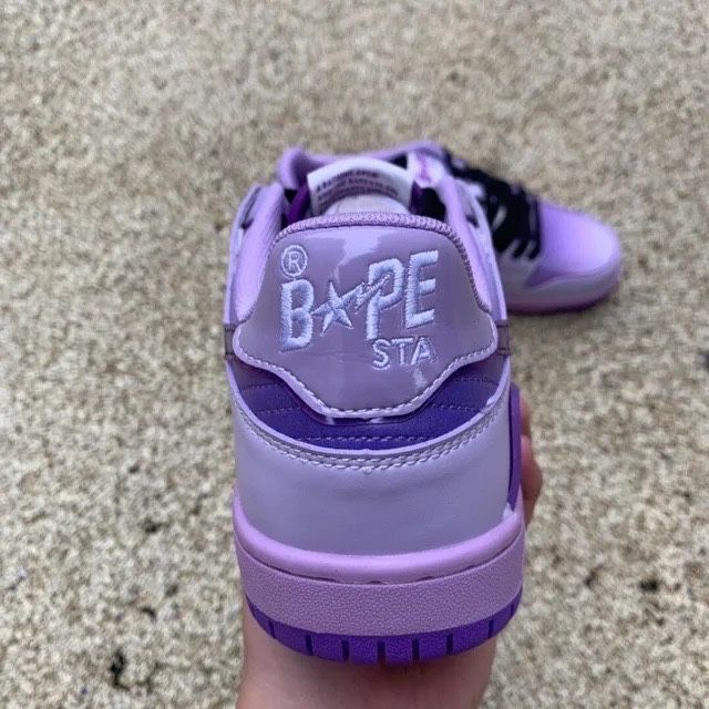 Кроссовки A Bathing Ape Bape SK8 Sta Purple Low Бейп Ста пурпурные