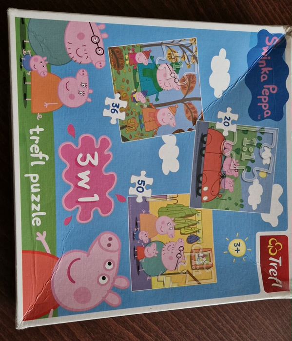 2 opakowania Puzzle Peppa 3 latek