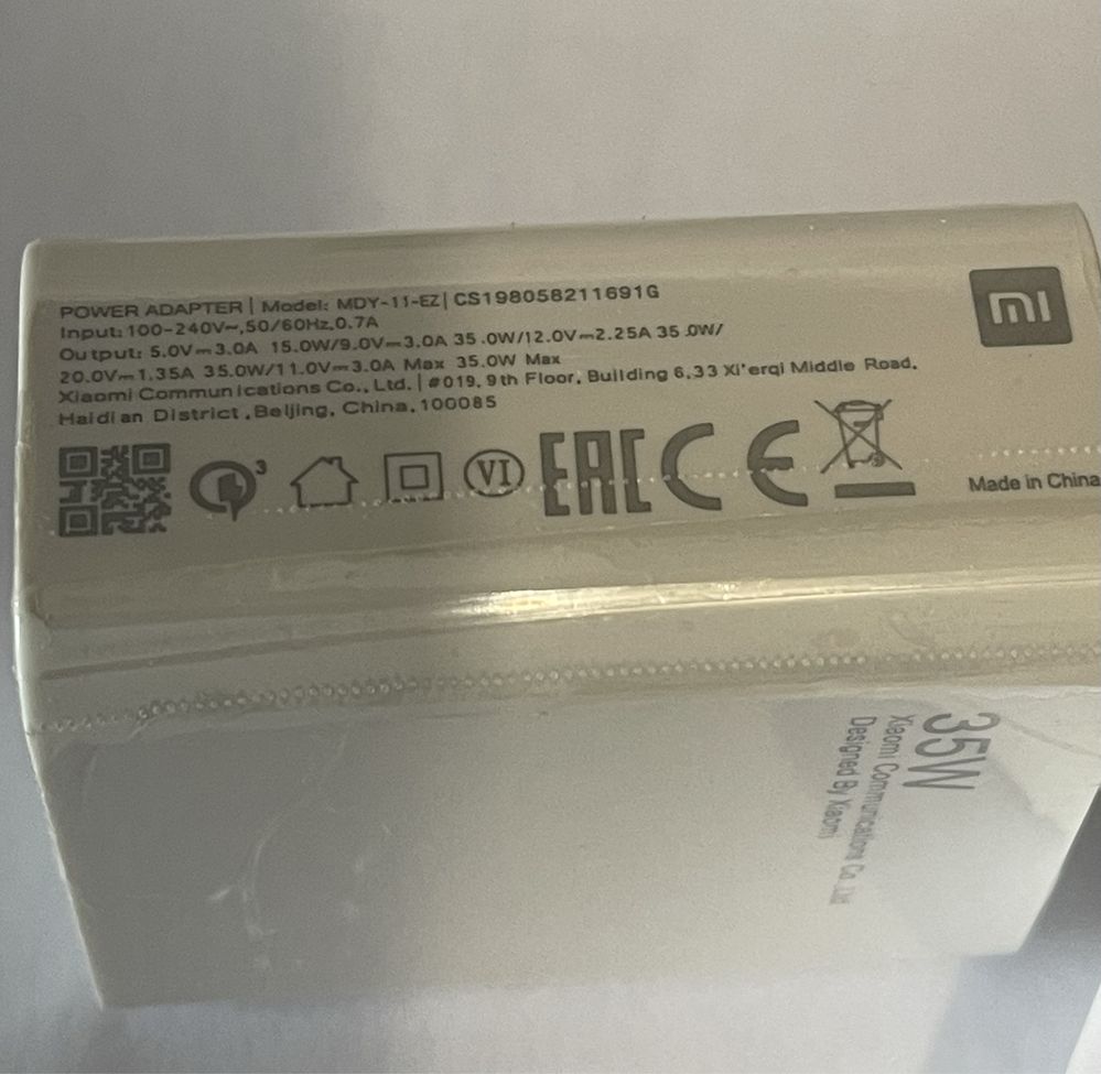 Зарядное устройство Xiaomi 35W USB+Type-C +кабель USB-Type-C