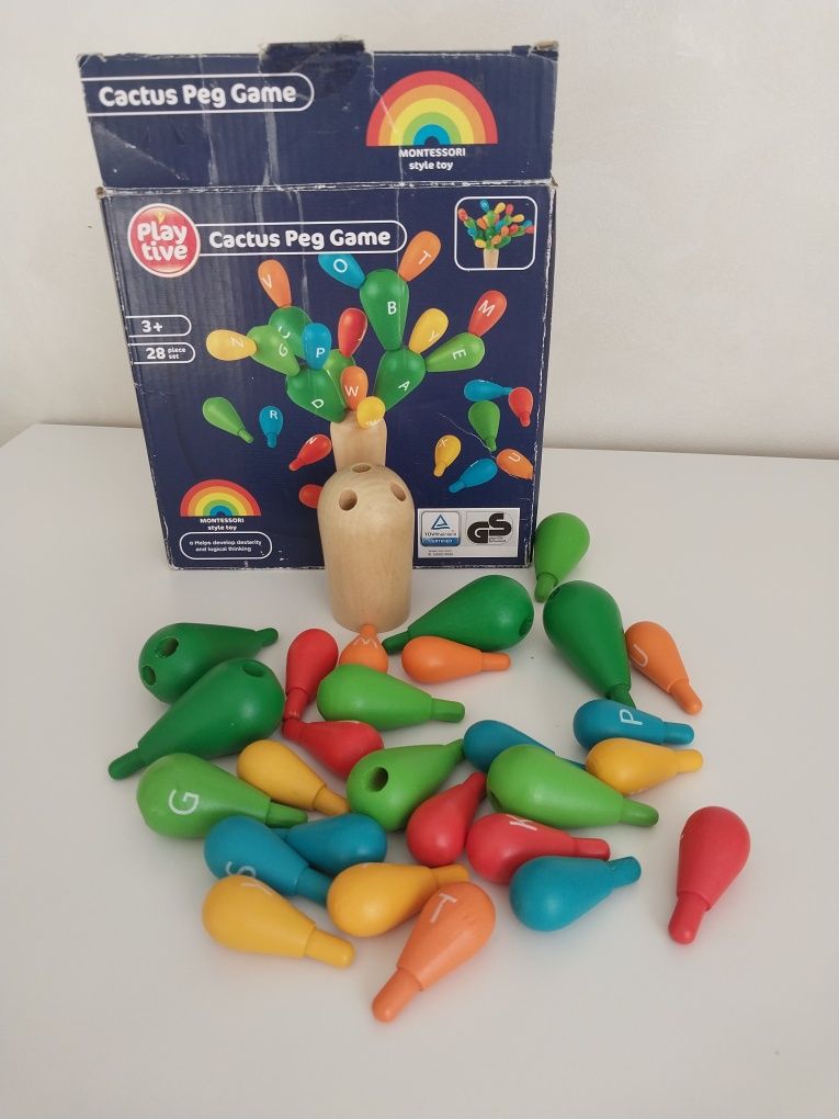 Гра сортер балансир Кактус, гра шнурівка Їжачок у лісі Vladi toys