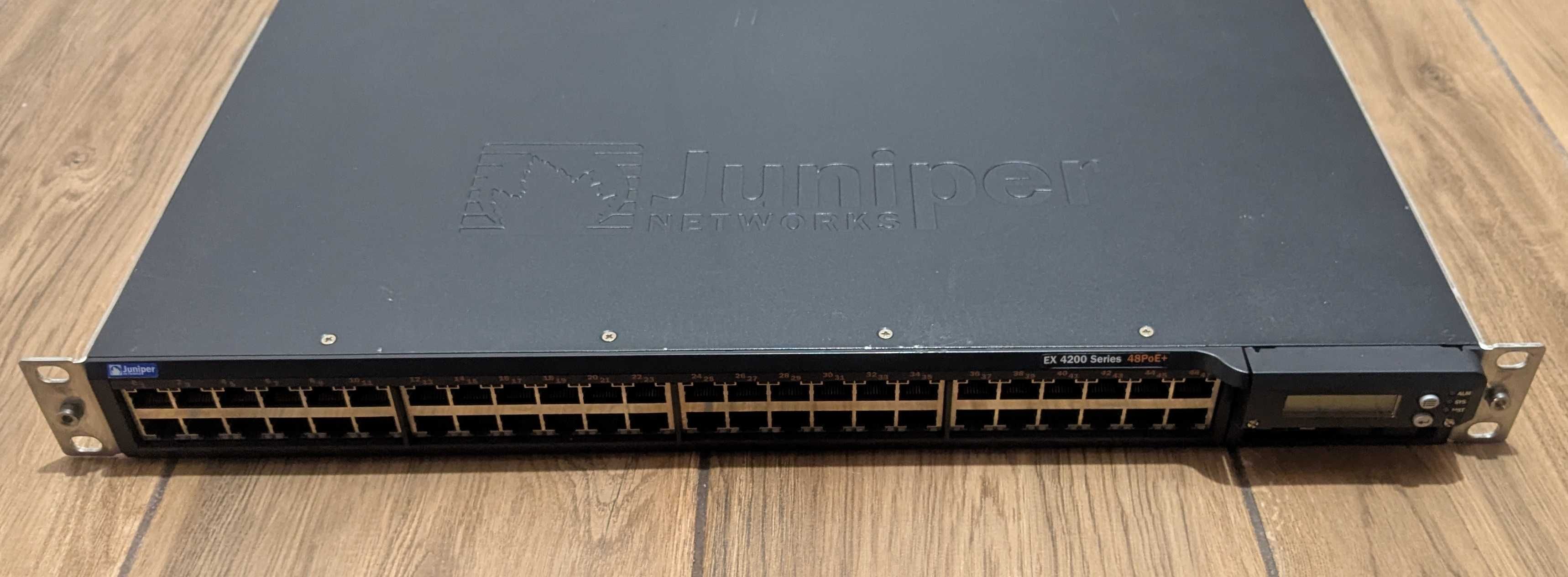 Switch Juniper EX4200-48PX 48x PoE+ Gigabit, 2x AC, moduł 4xSFP 1G