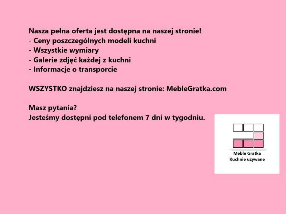 Kuchnie używane z Holandii z kompletnym AGD. Możliwa dostawa cała PL