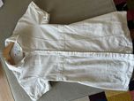 ZARA Girls Vestido-Camisa em Ganga Branca – 10 Anos (140 cm)