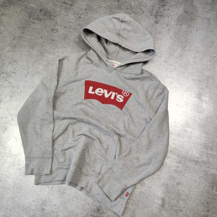 MĘSKA Bluza Klasyczna Bawełna duże Logo Levis Hoodie z Kapturem LEVIS