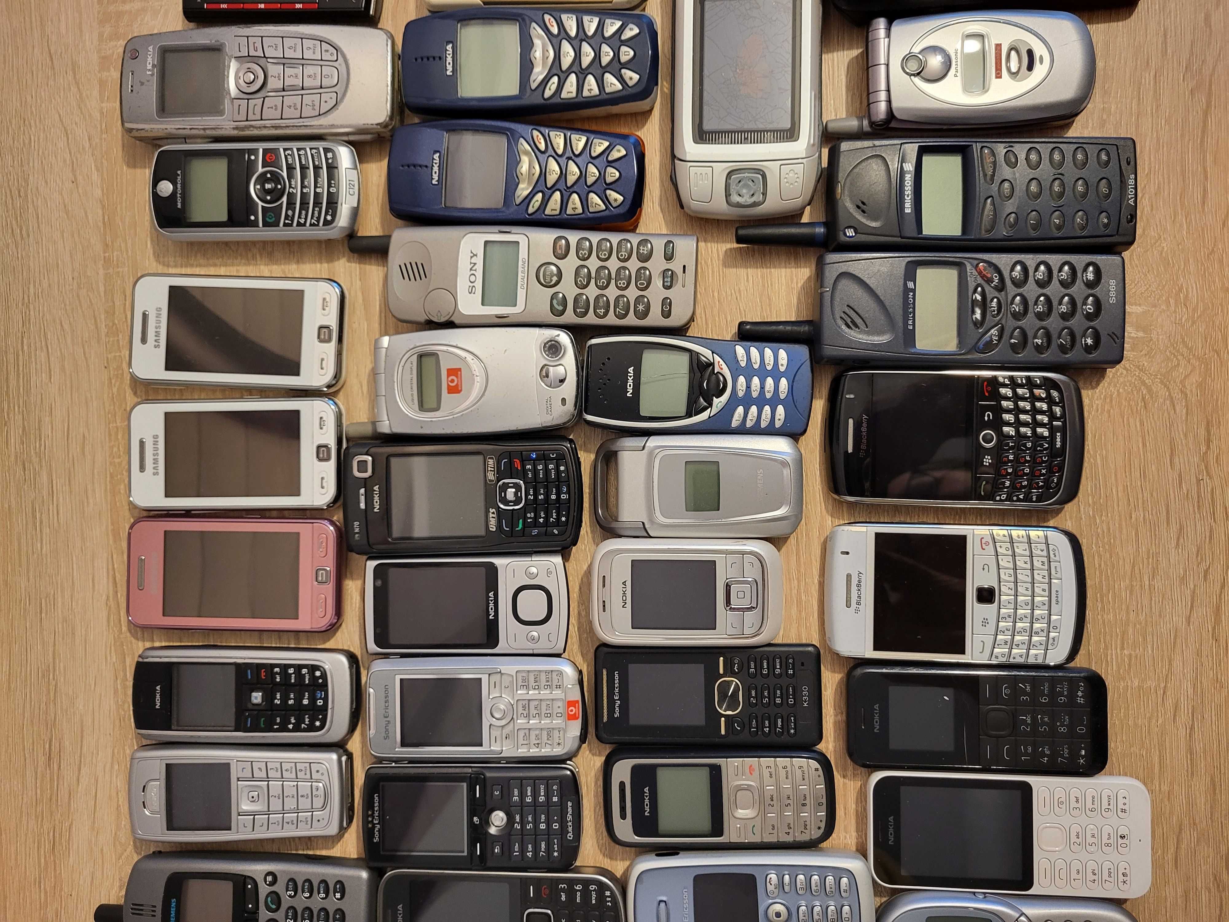 Stare telefony komórkowe kolekcja zestaw złom odzysk elektronika Nokia