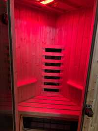 sauna WEKA narożna ławka oparcie oswietlenie KOLORY SZKLANE DRZWI