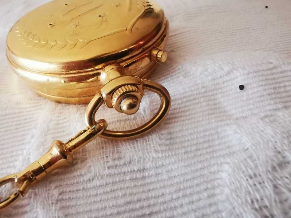 Relógio bolso presidente USA banho a ouro
