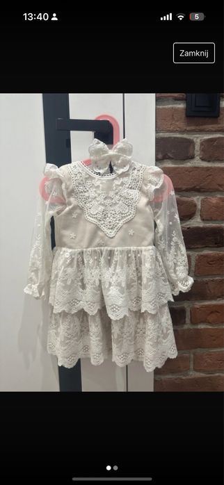 Milulove sukienka 92 opaska plus bolerko newbie 92