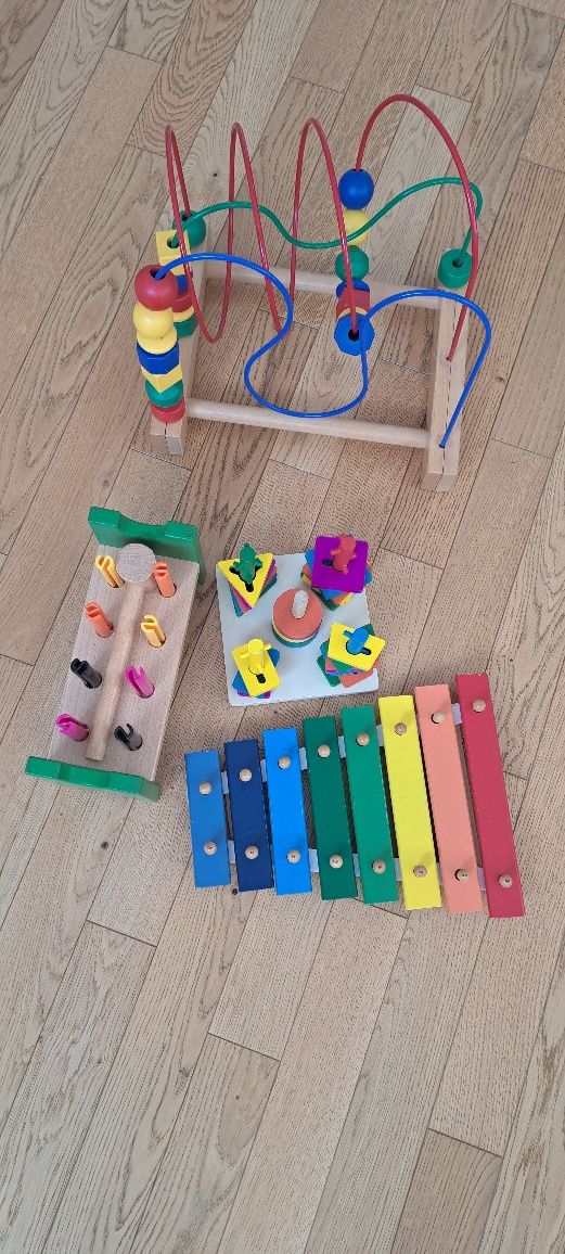 Ikea mule Montessori  drewniane przebijak labirynt