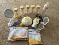 Kit Medela (Bomba de extratora de leite + colector + biberoes