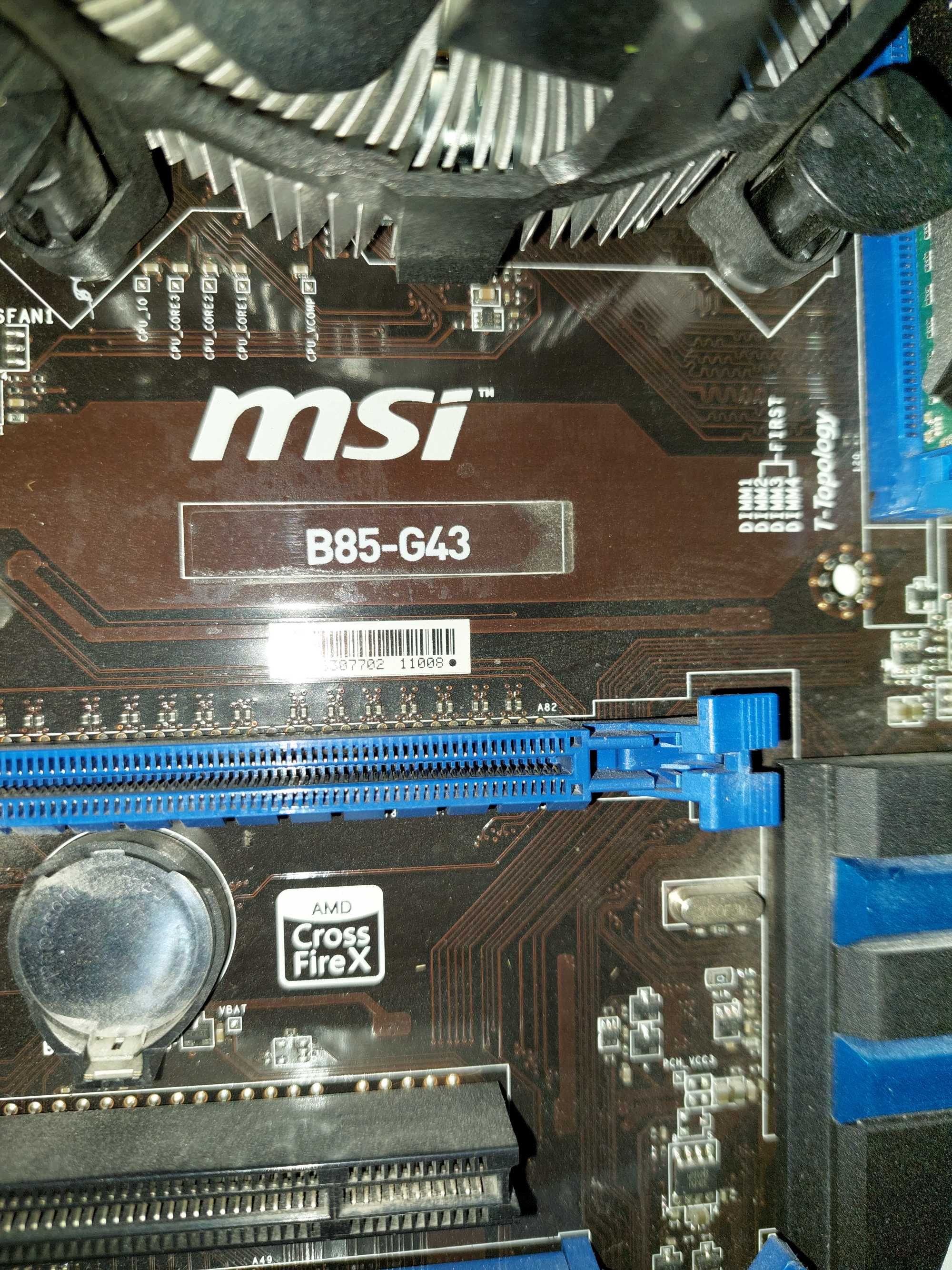 Płyta główna B85-G43 + Procesor i5-4460 + Ram 16gb oryg.pudełko