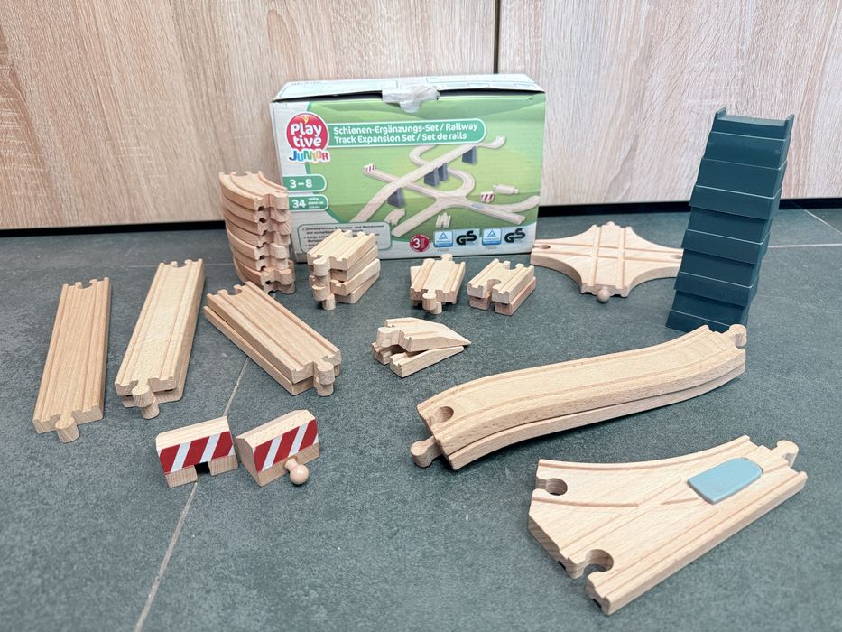 Zestaw torów Play tive Klocki drewniane lidl