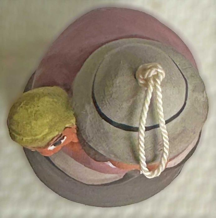 Sineta de Mesa em Terracota do Peru, Novo e Raríssimo