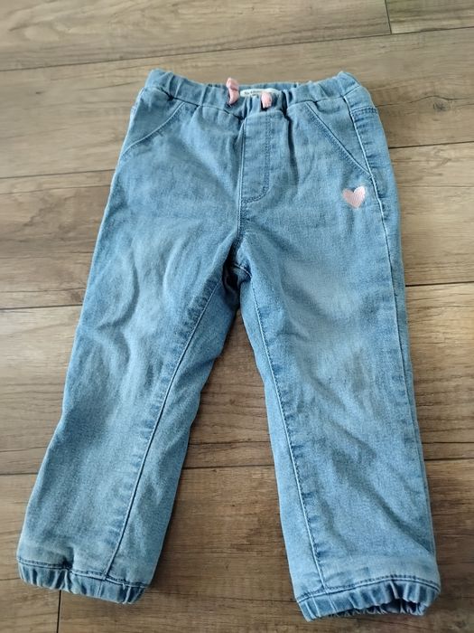 Ocieplane spodnie dziewczęce 98