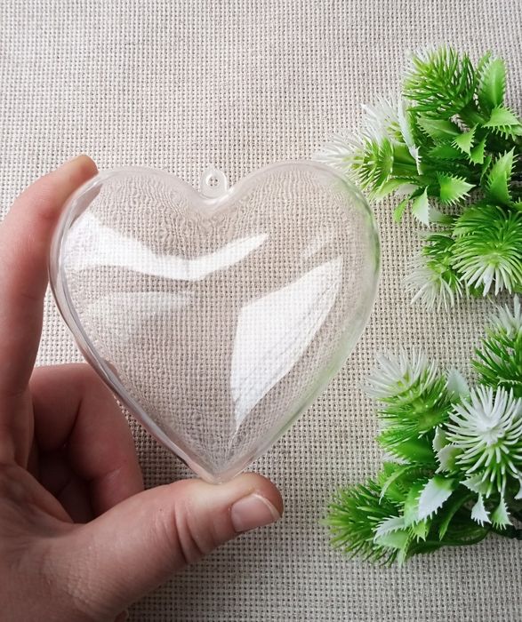Фото куля шар Серце прозора пластикова акрилова заготовка