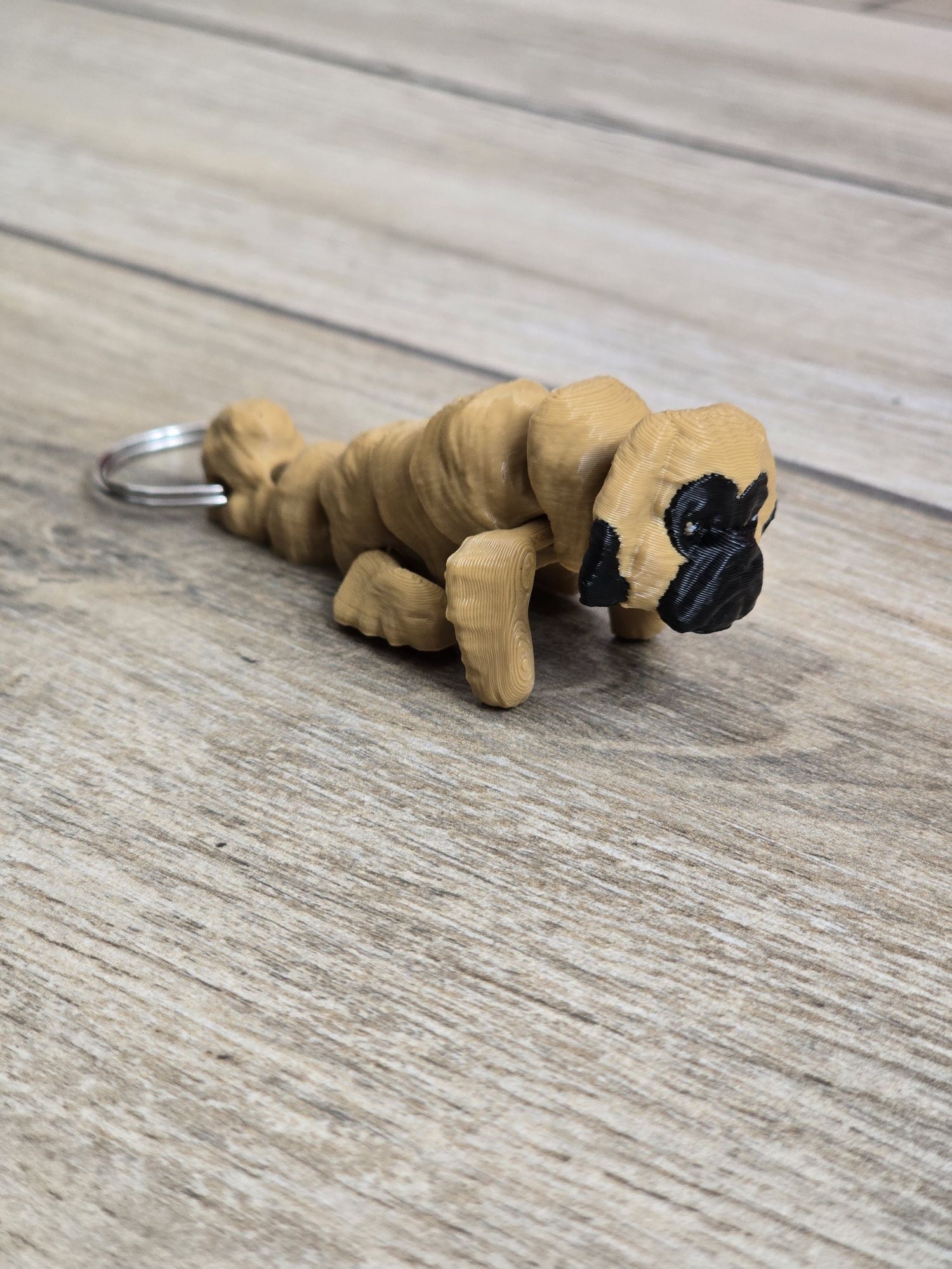 Breloczek Mops 3d - Seria Psów Brelok Druk3d fidget Keychain mixGadzet