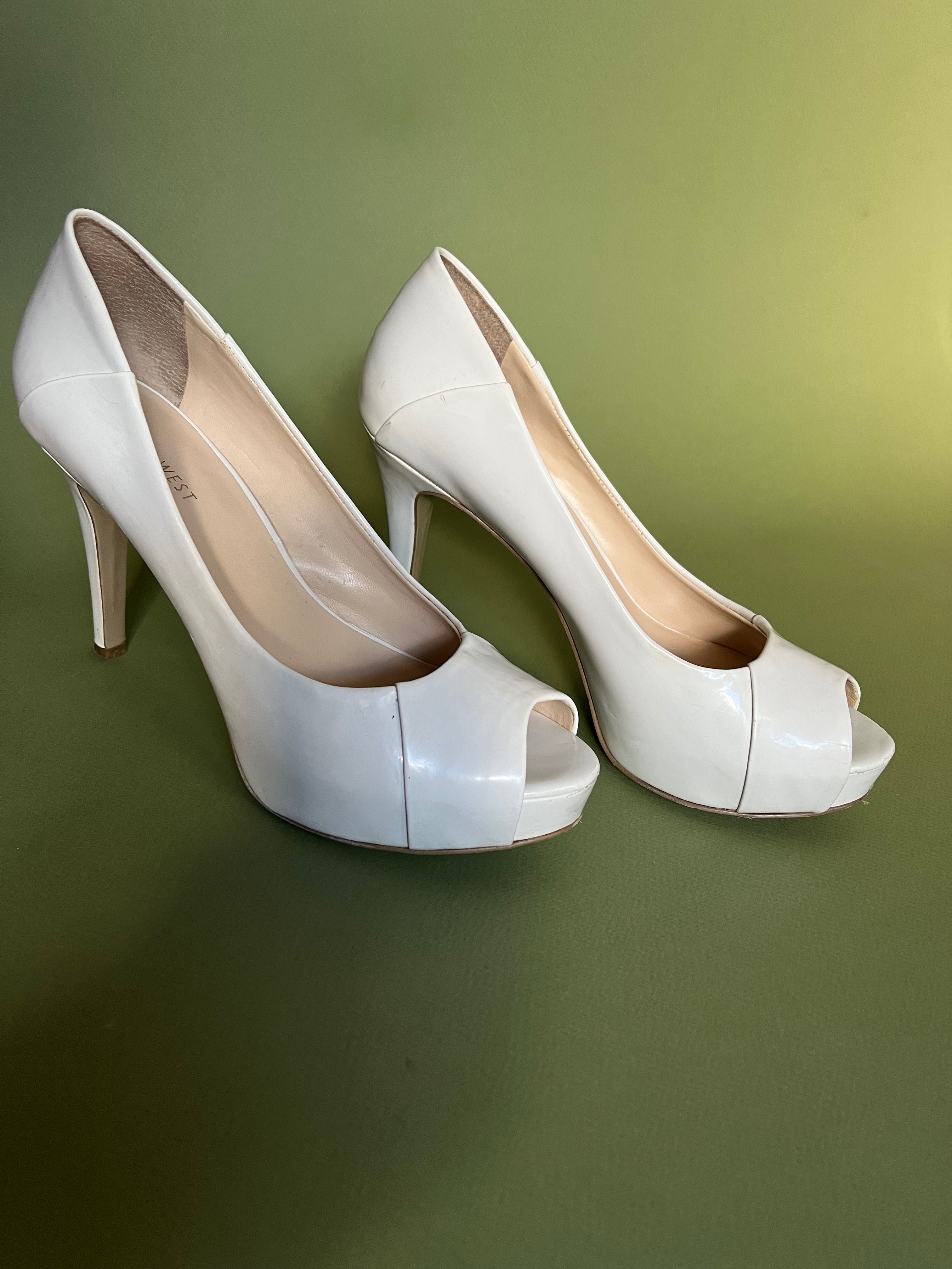 Czółenka ślubne białe 39 Nine West
