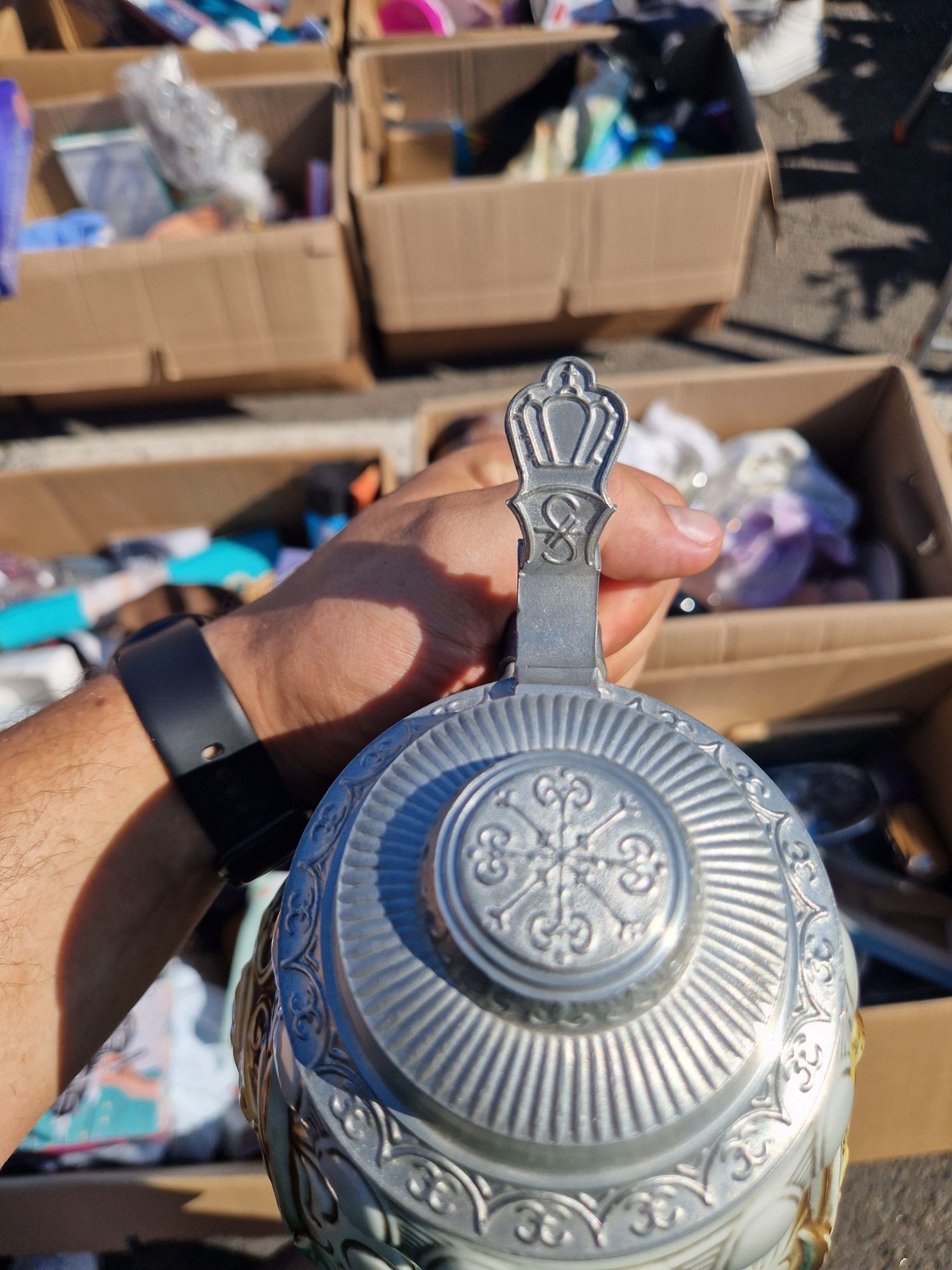 Ładny Niemiecki kufel porcelanowy