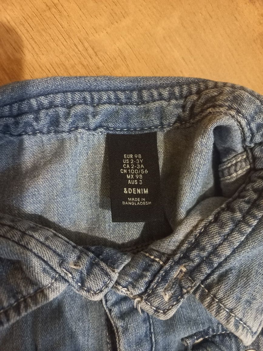 Koszula dżinsowa marynarka jeansowa H&M 98
