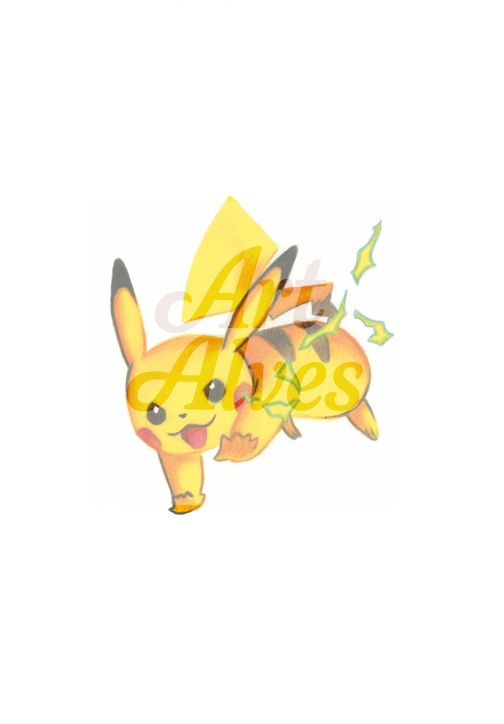 Desenho Pokémon - Pikachu (Original ou Digital)