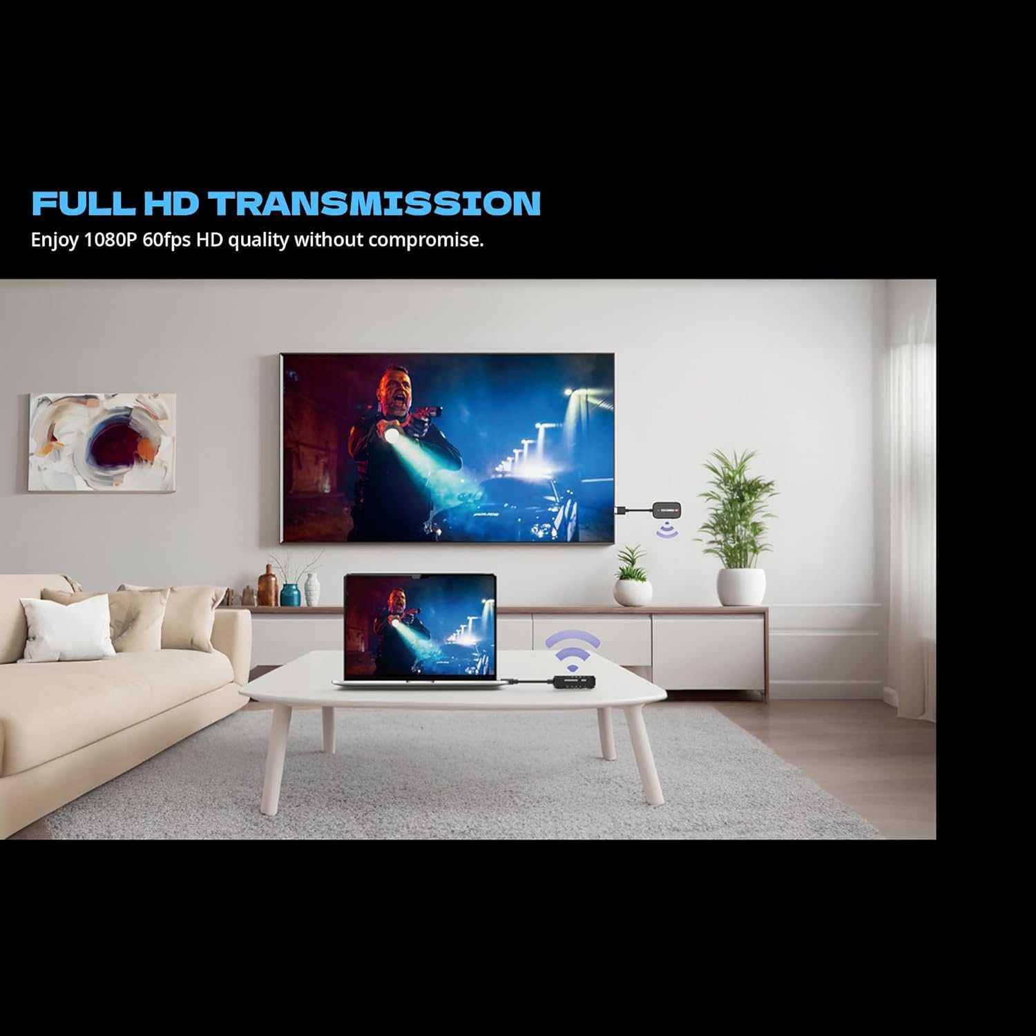Emissor / recetor wireless HDMI 1080P FullHD 30 metros