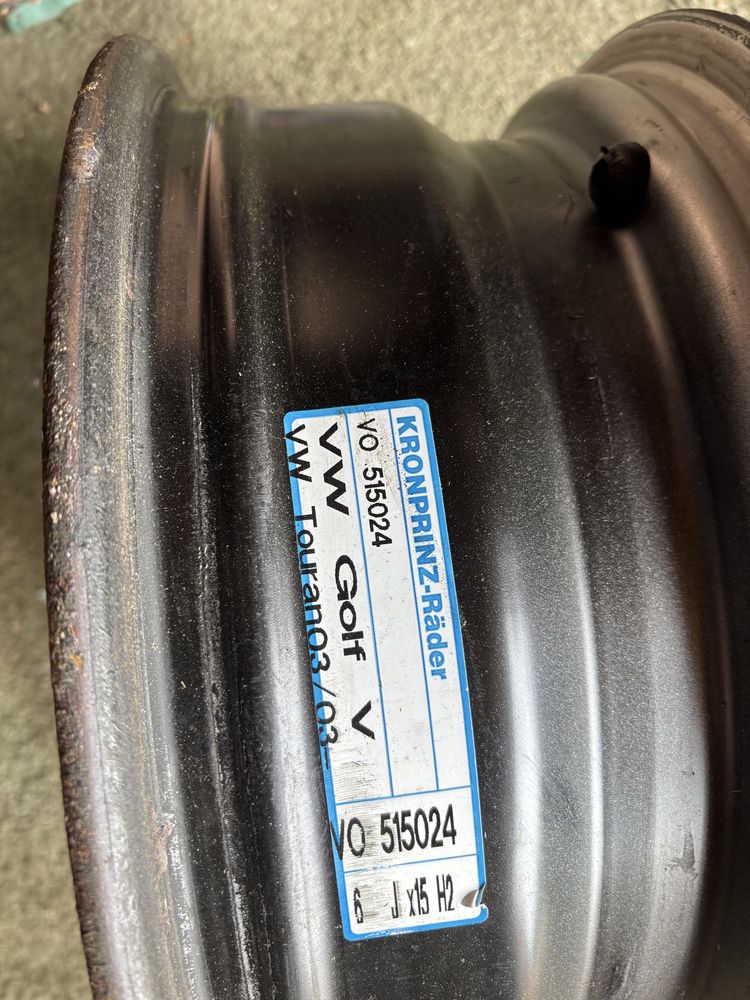 5x112 6Jx15 ET47 felgi stalowe VW SEAT AUDI SKODA